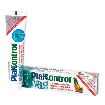 Plakkontrol Dentifricio natural white 100 g