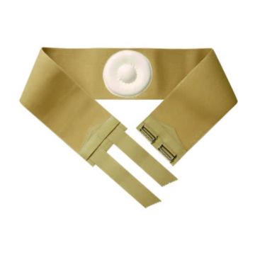 Orione 357 cinto per ernia ombelicale con pelotta rivestita in pelle beige 9