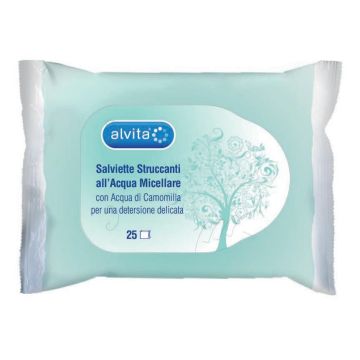 Alvita salviettine struccanti acqua micellare 25 pezzi