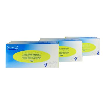 Guanti in lattice monouso taglia small 6/6,5 100 pezzi alvita