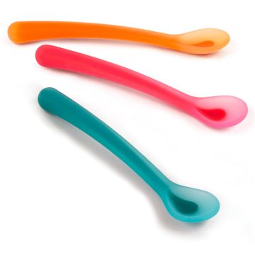 Suavinex booo cucchiaio in silicone arancione