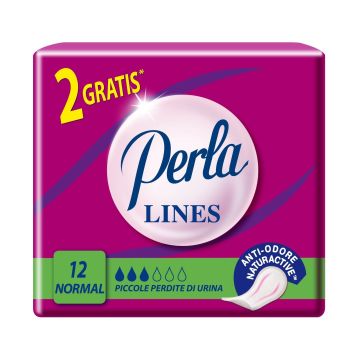 Assorbente per le perdite urinarie lines perla normal 12 pezzi