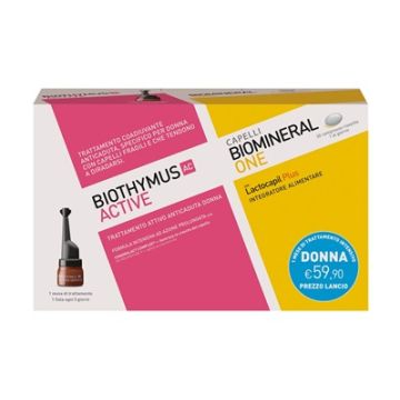 Biothymus kit trattamento ac active 10 fiale donna + biomineral one 30 compresse