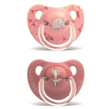 Suavinex succhietto anatomico s +18 mesi elefante rosa 2 pezzi
