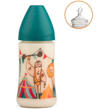 Suavinex le cirque forzuto biberon da 270ml anatomico s verd