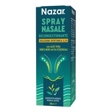 Nazar Spray Nasale Decongestionante Soluzione Ipertonica 20 ml