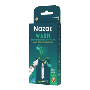 Nazar Wash Siringhe per l'Irrigazione Nasale 2 Pezzi 10 ml
