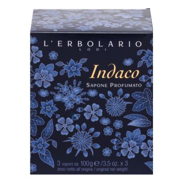 Indaco sapone profumo edizione limitata scatola latta 3 pezzi 100 g