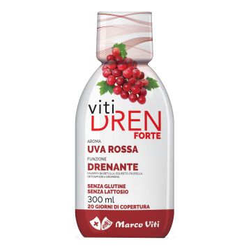 Vitidren forte uva rossa 300 ml con tappo dosatore e con etichetta sleeve