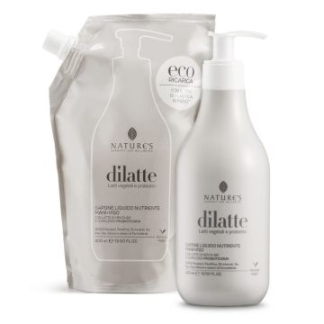 Nature's dilatte sapone liquito mani/viso ricarica 400 ml