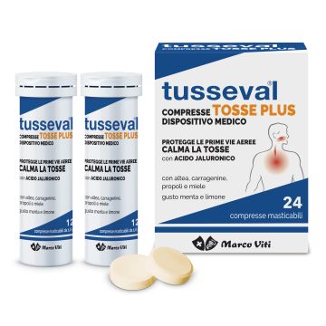 Tusseval Tosse Plus Compresse Menta e Limone 24 Compresse Masticabili