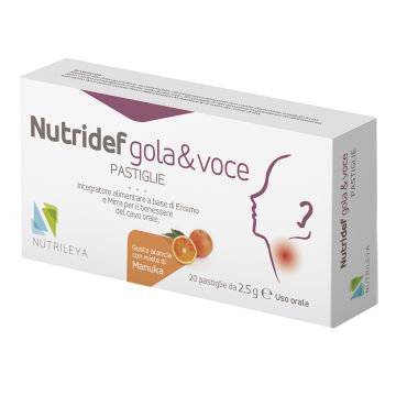 Nutridef gola & voce arancia 20 pastiglie