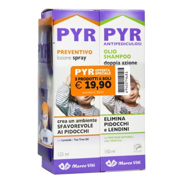 Pyr olio Shampoo +spy prev+pettine