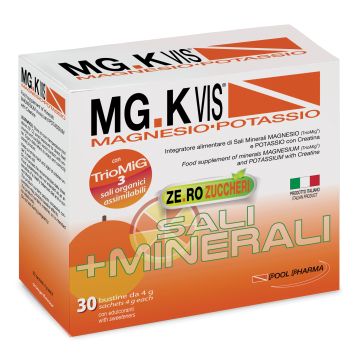 MG.K Vis Magnesio Potassio Arancia Zero Zuccheri Integratore Sali Minerali 30 Bustine