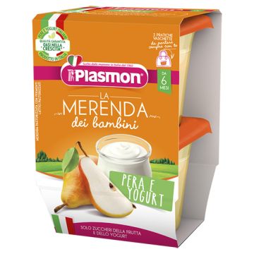 Plasmon La Merenda Dei Bambini Sapori Di Natura Pera/Yogurt 2x120g 6Mesi+