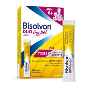 Bisolvon Duo Pocket Lenitivo 12 Bustine Tosse Gola