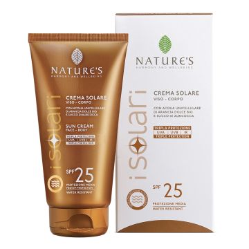 Nature's i solari crema viso corpo spf 25 75 ml edizione limitata travel size