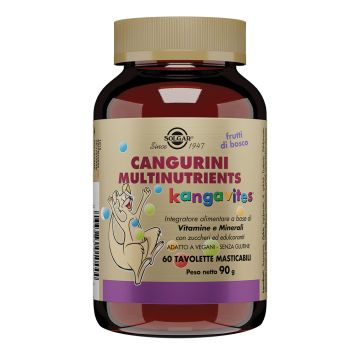 Cangurini multinutrients frutti bosco 60 tavolette masticabili
