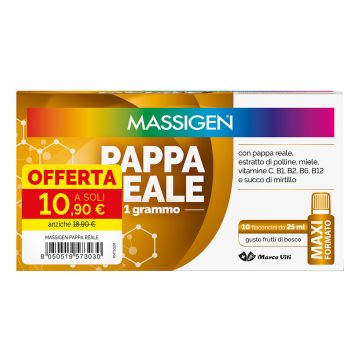 Massigen pappa reale 10 flaconcini da 25 ml 10,90 e
