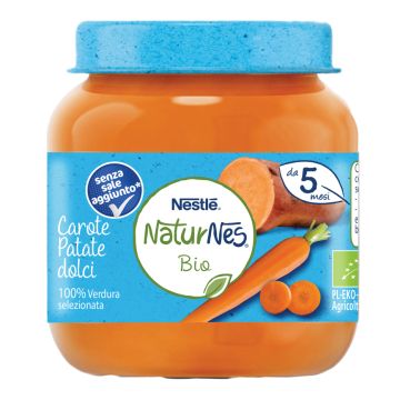 Nestle'natures bio omogeneizzato carote patate dolci 125 g
