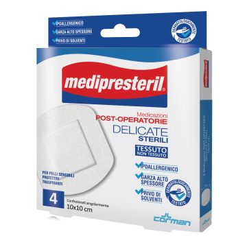 Medicazione post operatoria medipresteril delicata tnt 10x10cm 5 pezzi