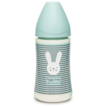 Suavinex hygge biberon 270 3 posizioni s coniglio righe verde