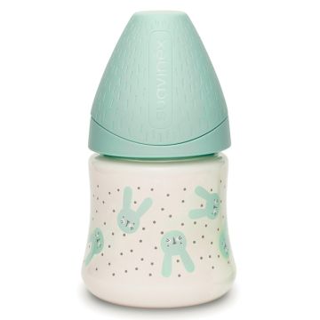 Suavinex hygge biberon vetro 120 flento s coniglio pois verde
