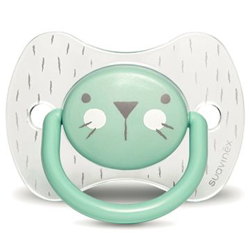 Suavinex hygge succhietto anatomico silicone 6/18 coniglio verde crystal