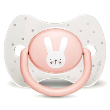Suavinex hygge succhietto anatomico silicone 0/6 coniglio pois rosa