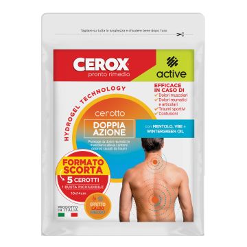 Cerox active cerotti doppia azione 5 pezzi