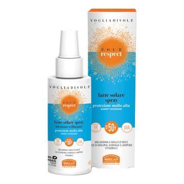 Vogliadisole four respect latte solare spray spf50 viso e corpo 100 ml