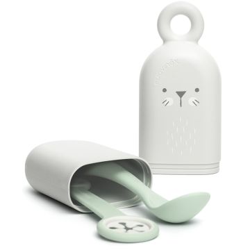 Set portaposate+cucchiaino+reggi bavaglino verde