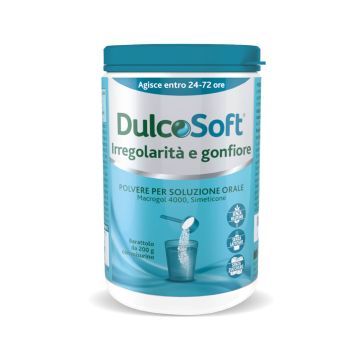 DulcoSoft Irregolarità e Gonfiore, Lassativo, Macrogol e Simeticone per Stitichezza e Pancia Gonfia 200g