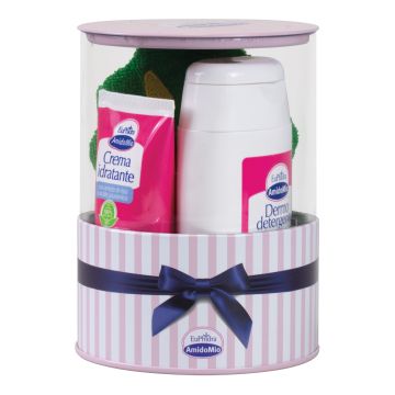 Euphidra amidomio cofanetto dino spugnetta dermotergente + crema idratante + spugnetta bagno