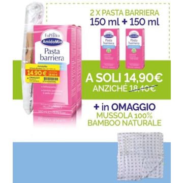 Euphidra amidomio pasta barriera 2x150 ml + mussola gadget