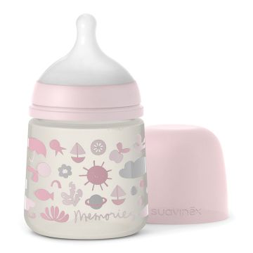 Memories biberon da 150 ml silicone sx pro rosa