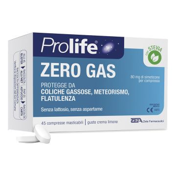 Prolife Zero Gas Integratore Contro Gonfiori e Flatulenza 45 Compresse