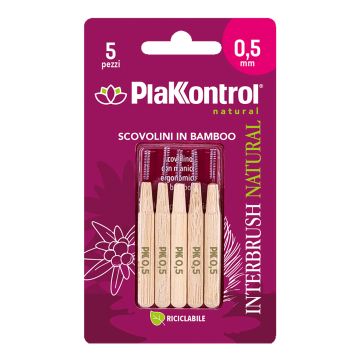 Plakkontrol interbrush 0,5mm 5 pezzi