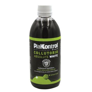 Plakkontrol absolute white collutorio black 500 ml