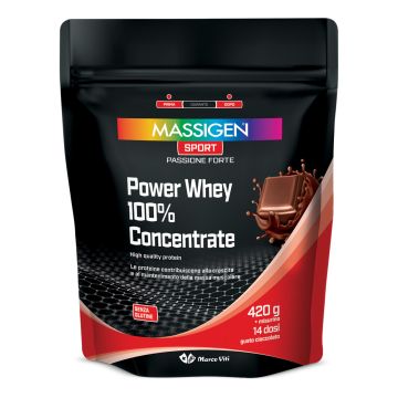 Massigen sport power whey concentrate cioccolato 420 g