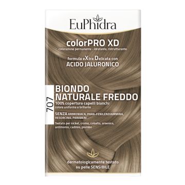 Euphidra colorpro xd 707 biondo naturale f colore + attivante + balsamo + cuffia + guanti
