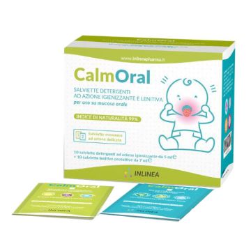 Calmoral 10 salviette detergenti + 10 salviette lenitive protettive