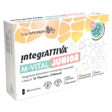 Integrattiva m-vital junior 30 compresse masticabili gusto tutti frutti