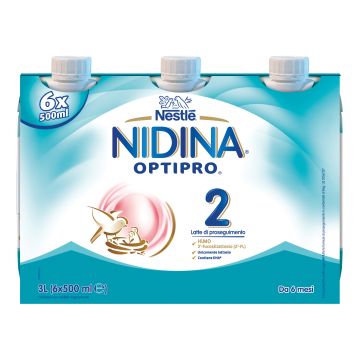 Nidina optipro 2 liquido 6 pezzi da 500 ml