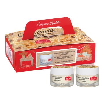 Cofanetto panettone labbra 1 maschera scrub levigante 13 ml + 1 balsamo rimpolpante profumato 13 ml