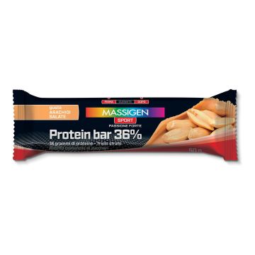 Massigen sport protein barretta 36% caramello salato 35 g