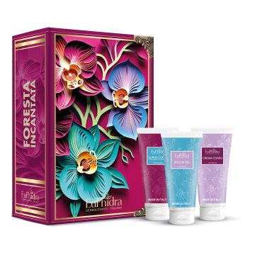 Euphidra cofanetto foresta incantata scrub corpo 100 ml + doccia gel 100 ml + crema corpo 100 ml