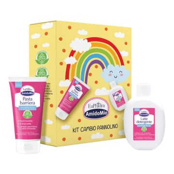 Euphidra kit cambio pannolino latte detergente 200 ml + pasta barriera 150 ml