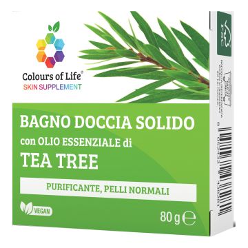 Tea tree bagno doccia solido 80 g colours of life