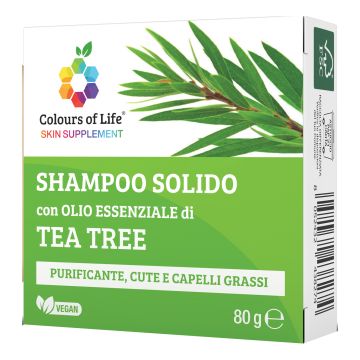 Tea tree shampoo solido 80 g colours of life